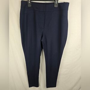 NWT Chico's Ponte Navy Blue Women's Pull On Leggings Pants Sz Chico's 2R (L)